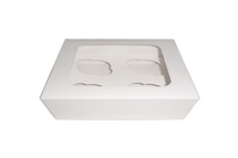 white cupcake box with window