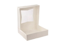 8x8*2.5inch White Pop Up Window Pie Box