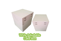20*20*20cm White Adjustable Cake Box
